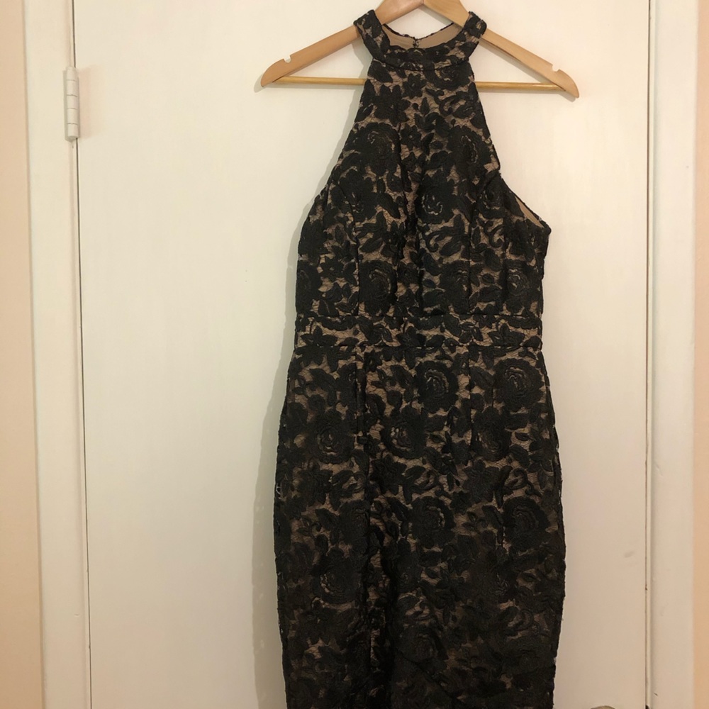 Black lace formal high low gown size 10